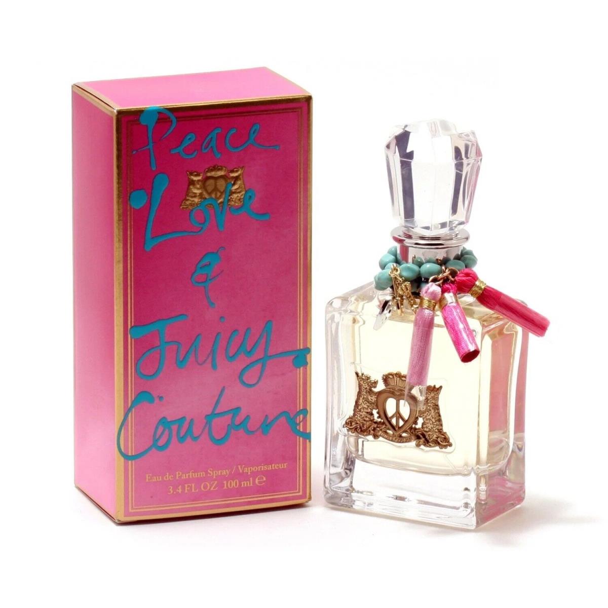 Juicy Couture Peace Love and Juicy Couture Eau de Parfum For Women 3.4 Oz/100ml