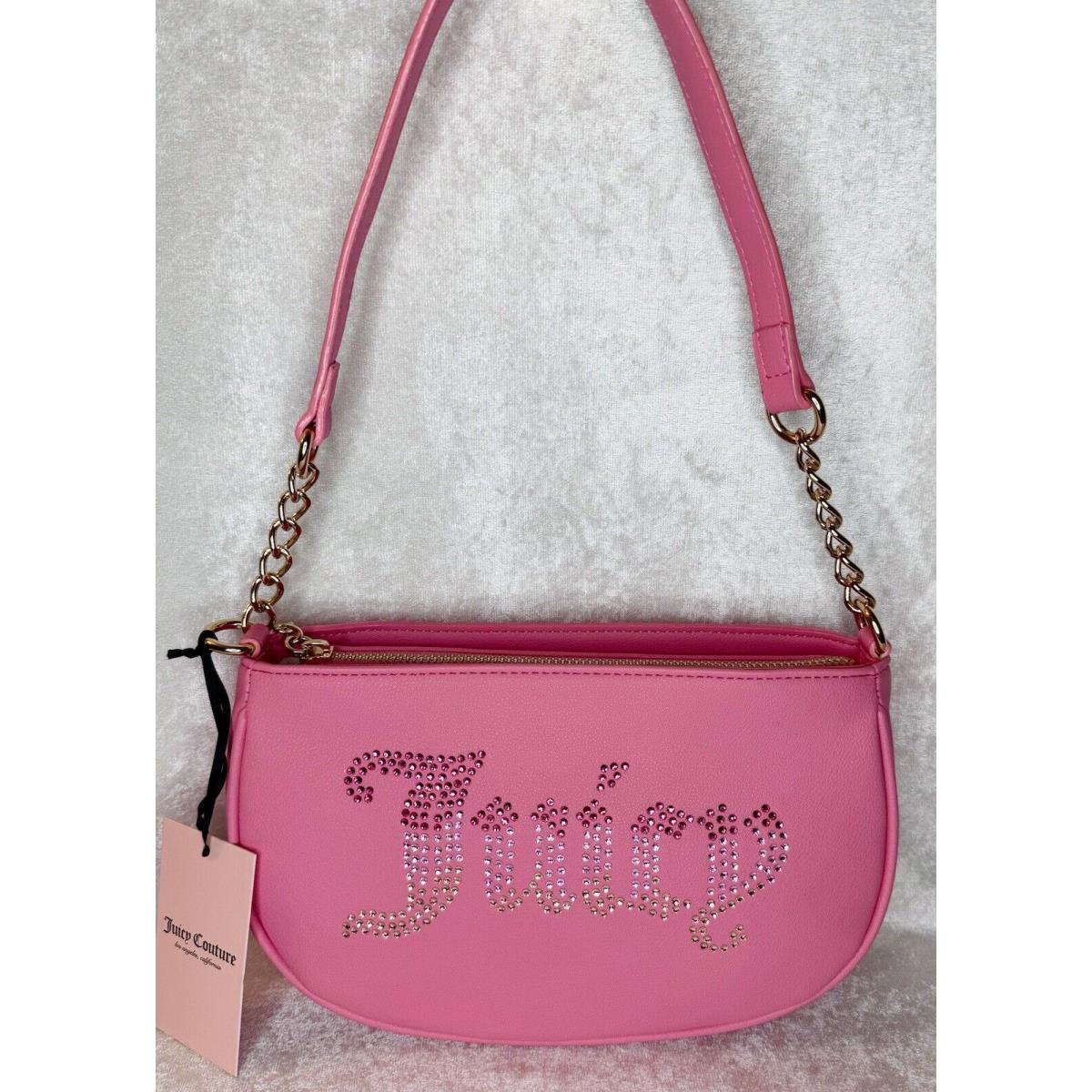 Juicy Couture Pink Lemonade Be Classic ll Shoulder Bag Purse Sparkle