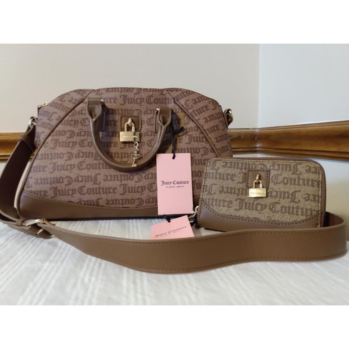 Juicy Couture Eastside Westside Satchel Bag/matching Medium Double Zip Wallet