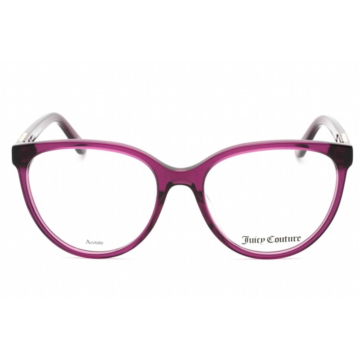 Juicy Couture Women`s Eyeglasses Plum Cat Eye Plastic Frame JU 228 00T7 00