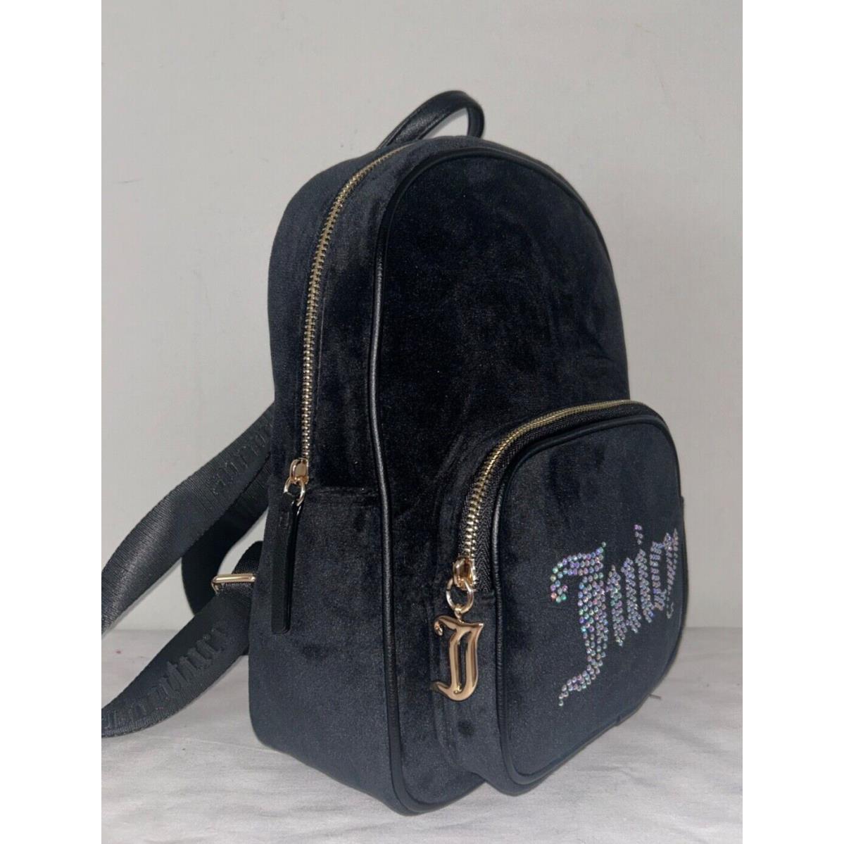 Juicy Couture Obsession Velour Backpack Black Liquorice