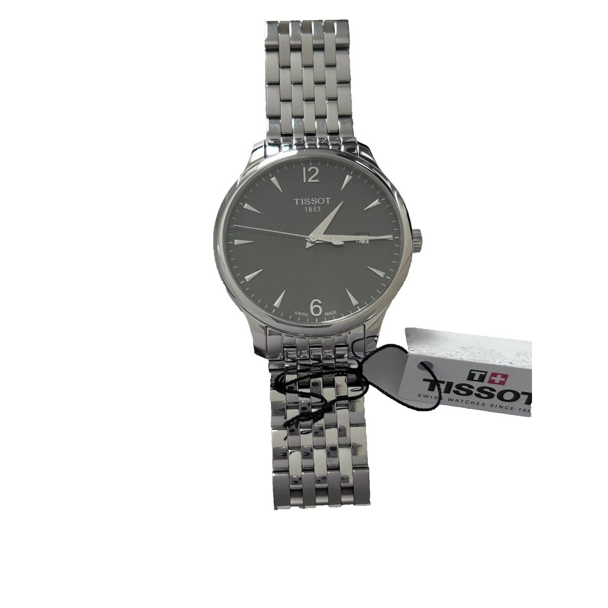 Tissot Tradition Men`s Watch Stainless Steel Gray Dial T0636101106700