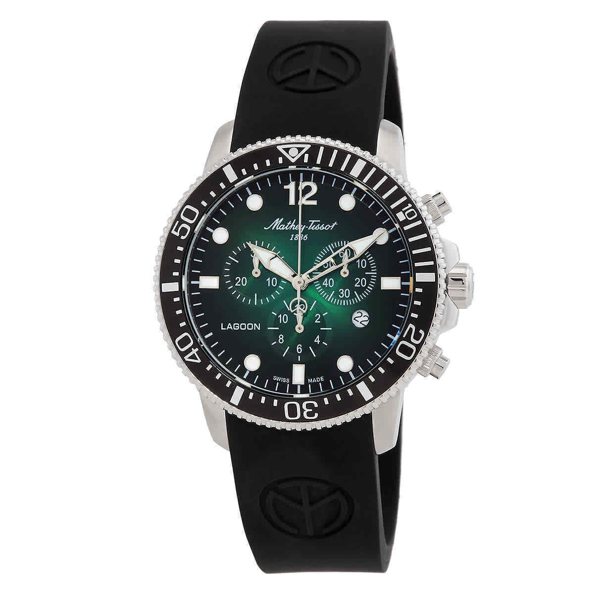 Mathey-tissot Lagoon Chronograph Quartz Green Dial Men`s Watch H123CHALV