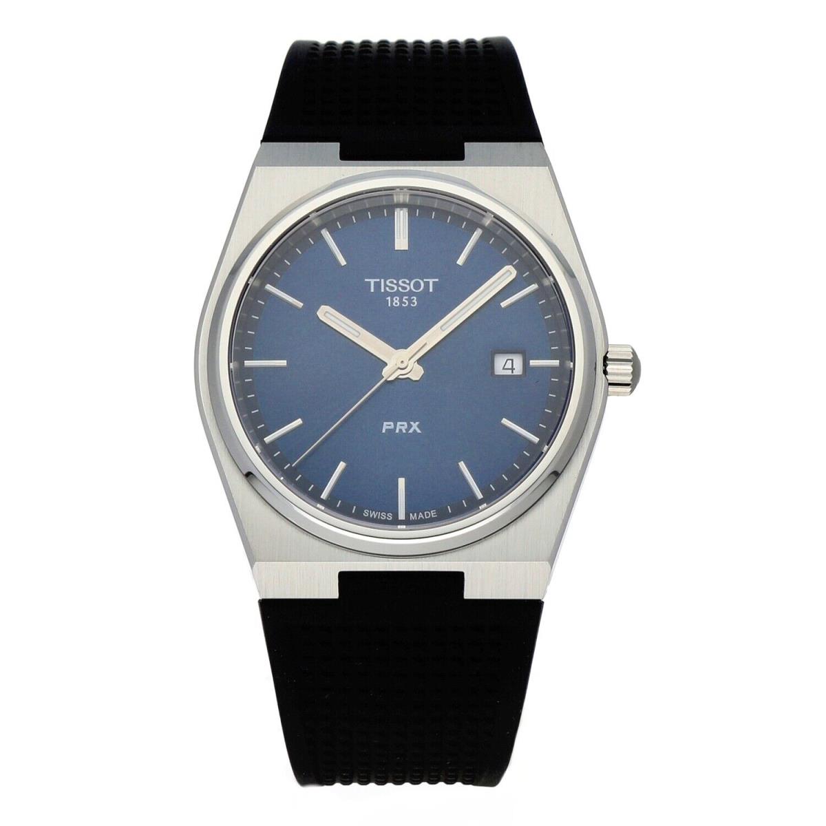 Tissot Prx T137.410.17.041.00 Blue Dial 40 mm Steel Rubber Quartz Men`s Watch