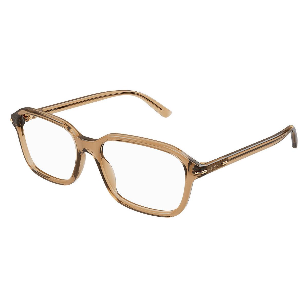 Gucci GG1446O Eyeglasses Men Brown 56mm