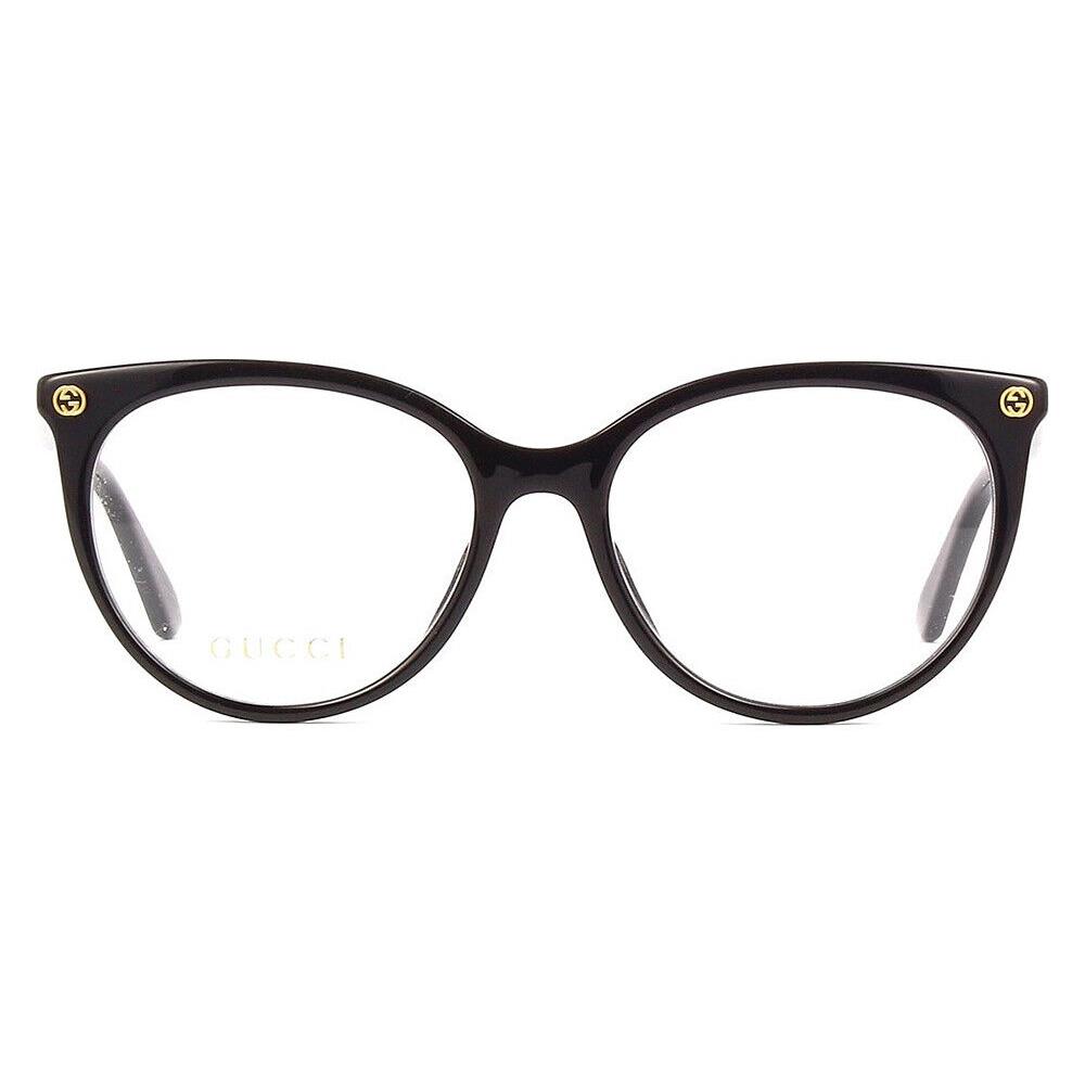 Gucci GG0093O Eyeglasses Women Black Cat Eye 53mm