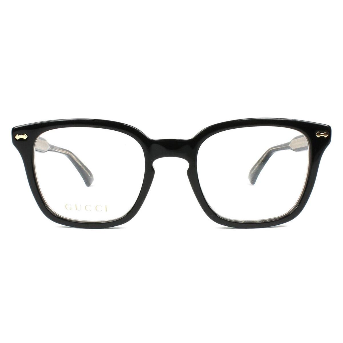 Gucci GG0184O Eyeglasses Unisex Black Rectangle 50mm