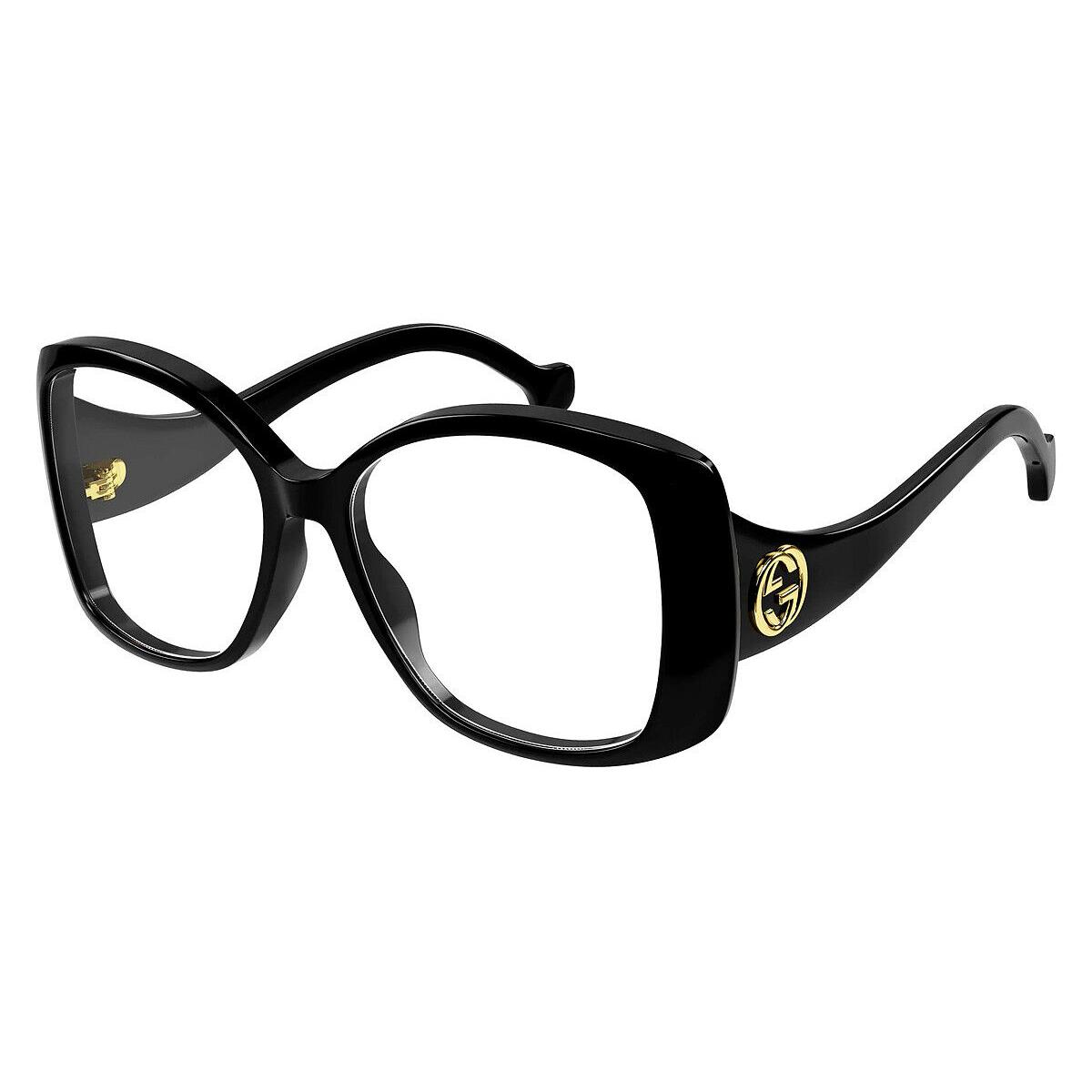 Gucci GG1236O Eyeglasses Women Black Oversized 55mm