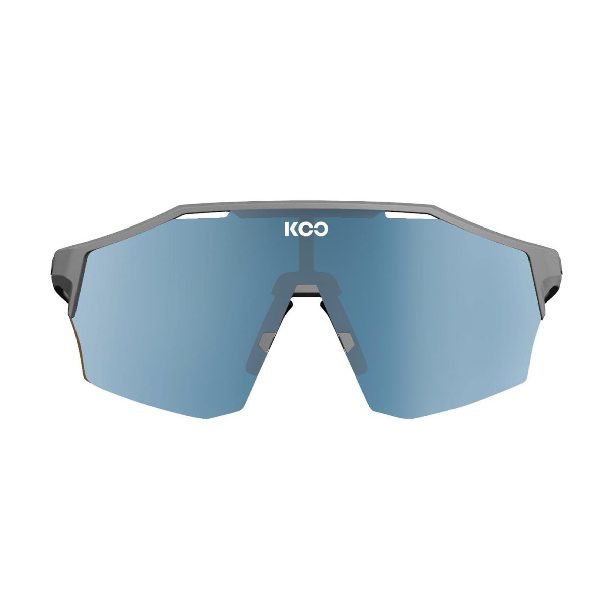 Koo Alibi Cycling Sunglasses - Grey Matte w/ Turquoise Lens