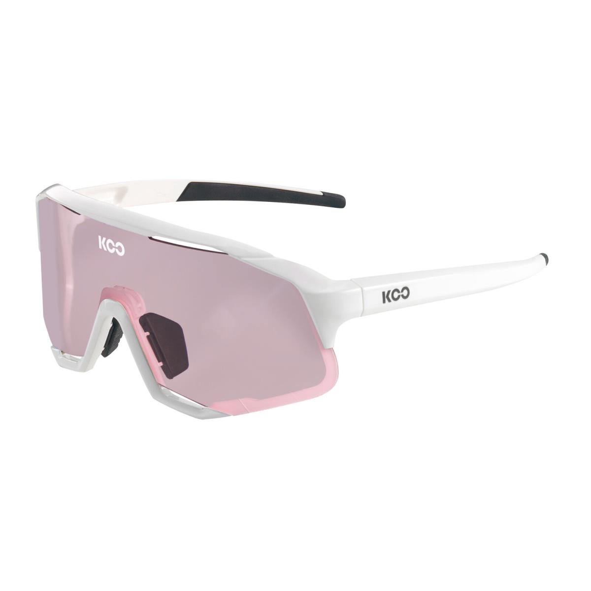 Koo Cycling Sunglasses Demos White/photochromatic Pink Lens