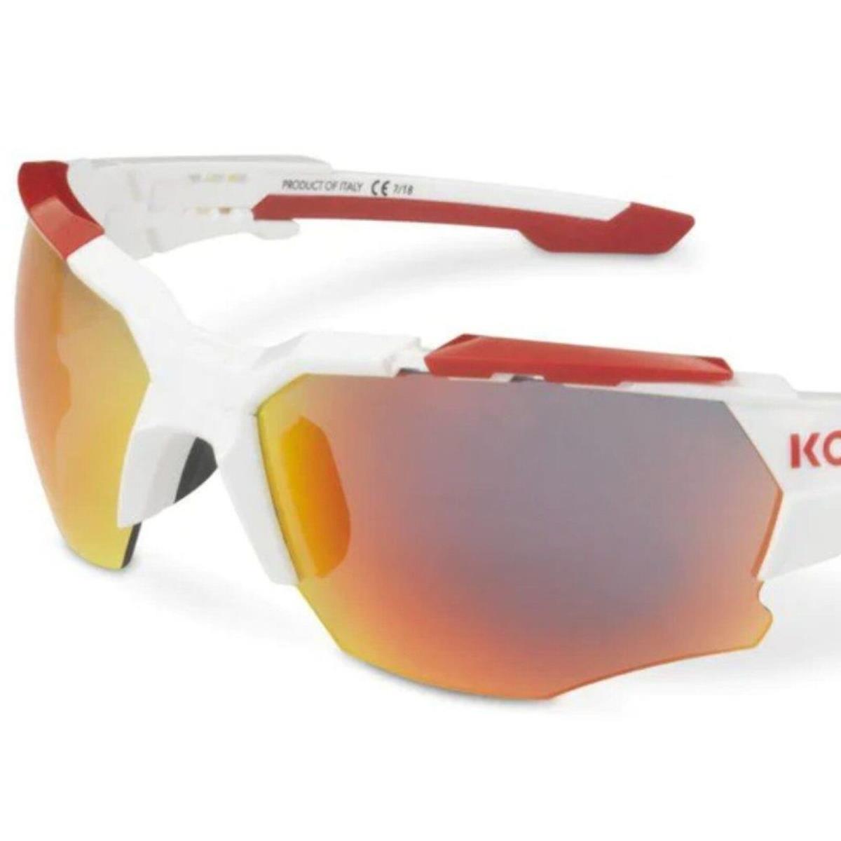 Koo Orion White/red Sunglasses - Red Mirror Lens - Product of Italy