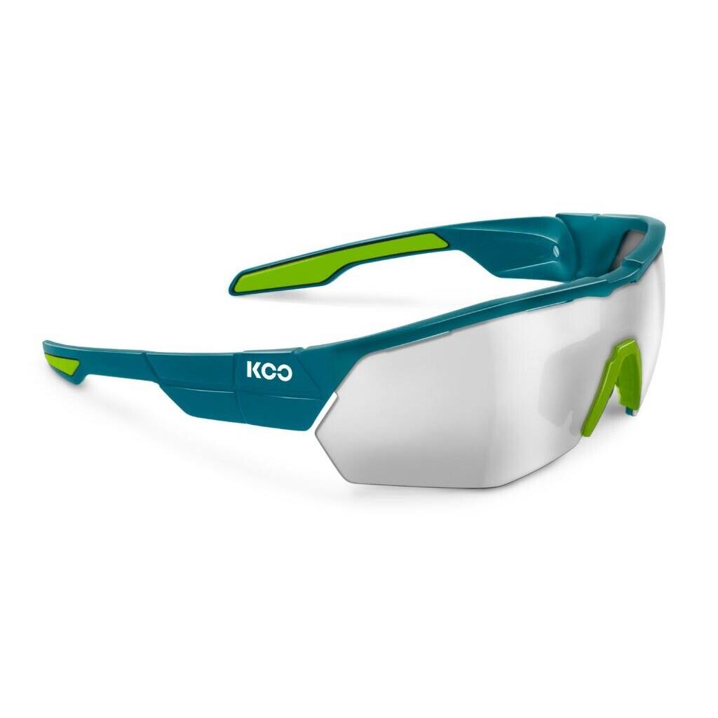 Koo Open Cube Sunglasses Pine Gren Lime Frame Smoke Mirror Clear Lenses