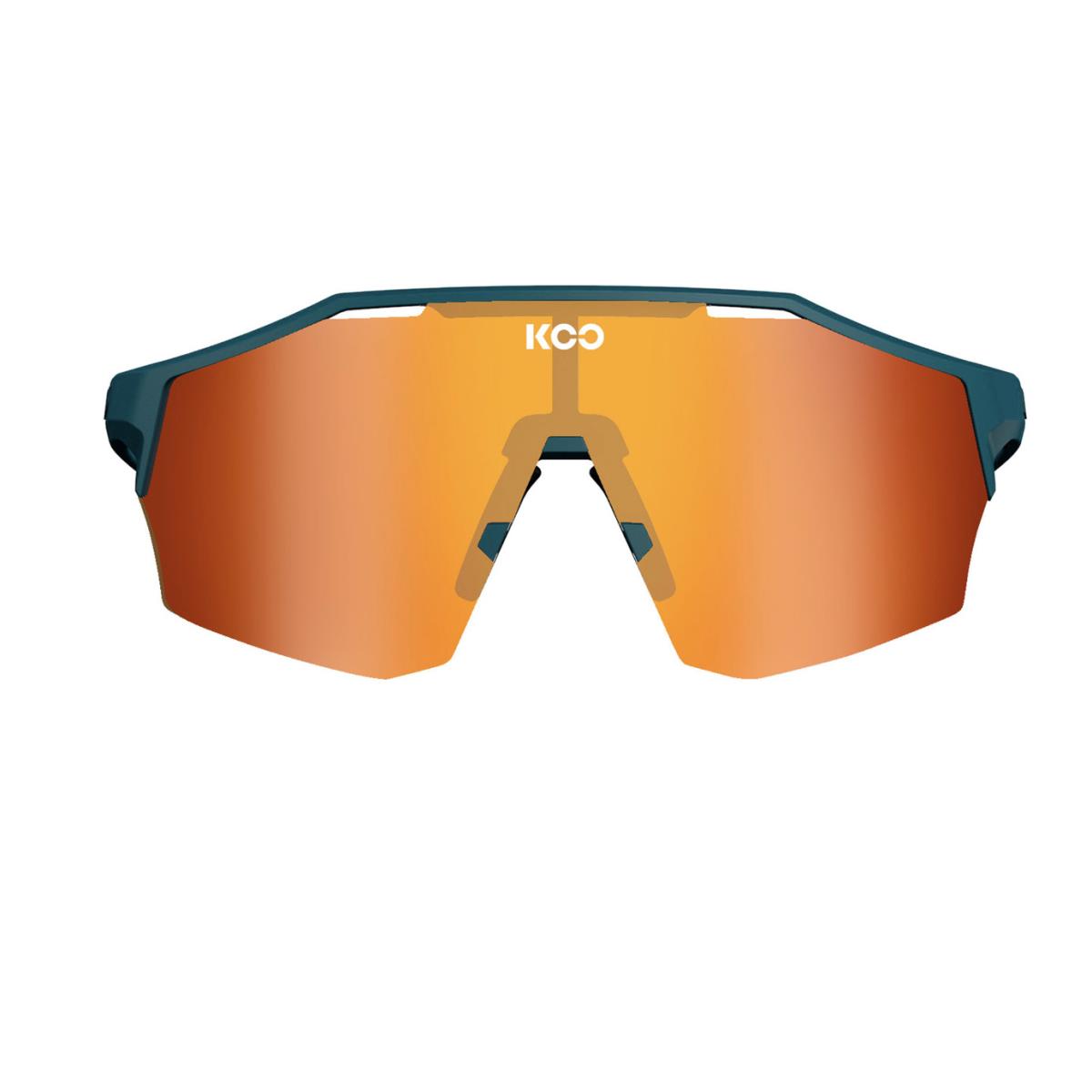 Koo Alibi Cycling Sunglasses - Dark Matte Blue w/ Red Photochromic Lens