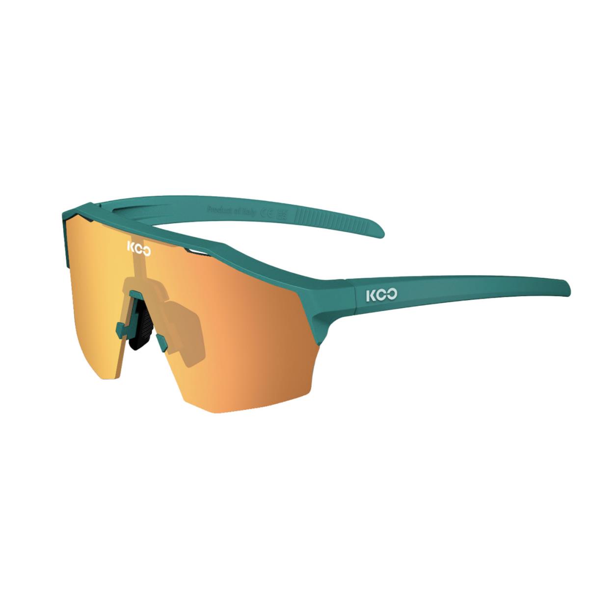 Koo Alibi Cycling Sunglasses - Persian Green Matt w/ Orange Lens