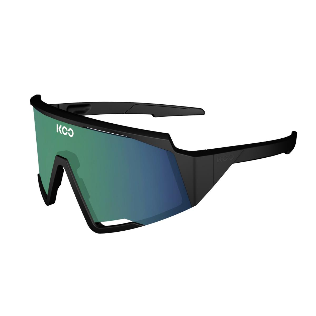 Koo Spectro Sunglasses Matte Black - Green Lens Zeiss Lens