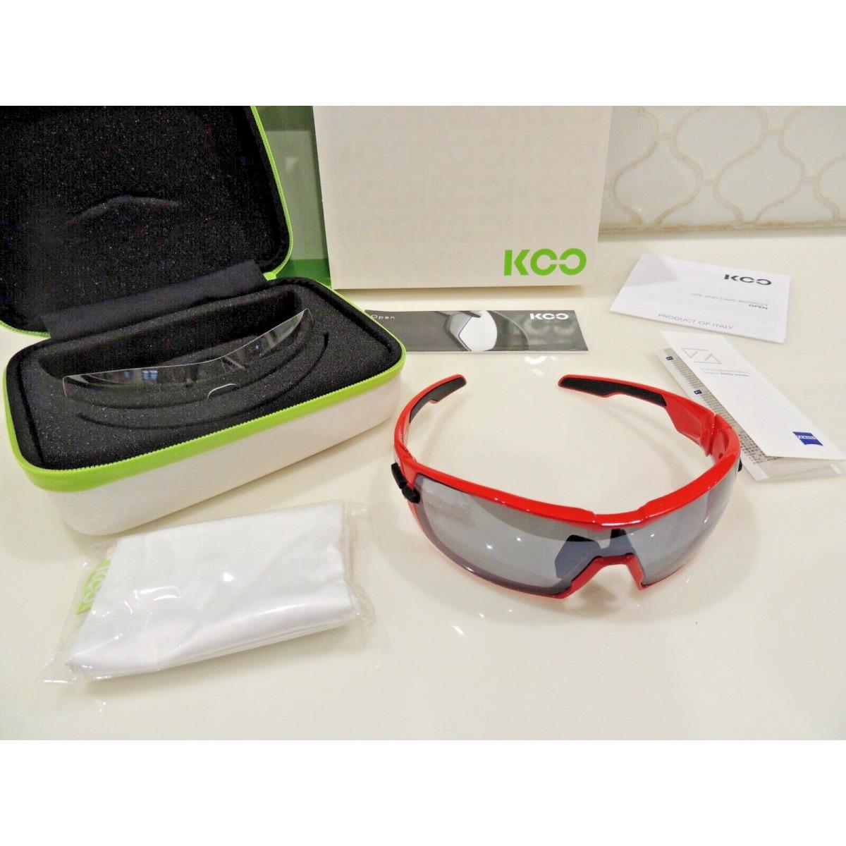 Koo Cycling Sunglasses List Price Made in Italy Zeiss 2 Lenses Klask Red M