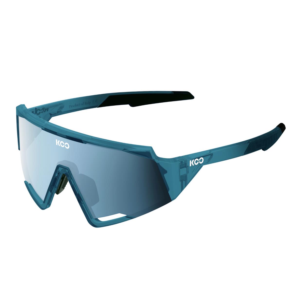 Koo Spectro Cycling Sunglasses Luce Teal Blue Glass w/ Turquoise Zeiss Lens