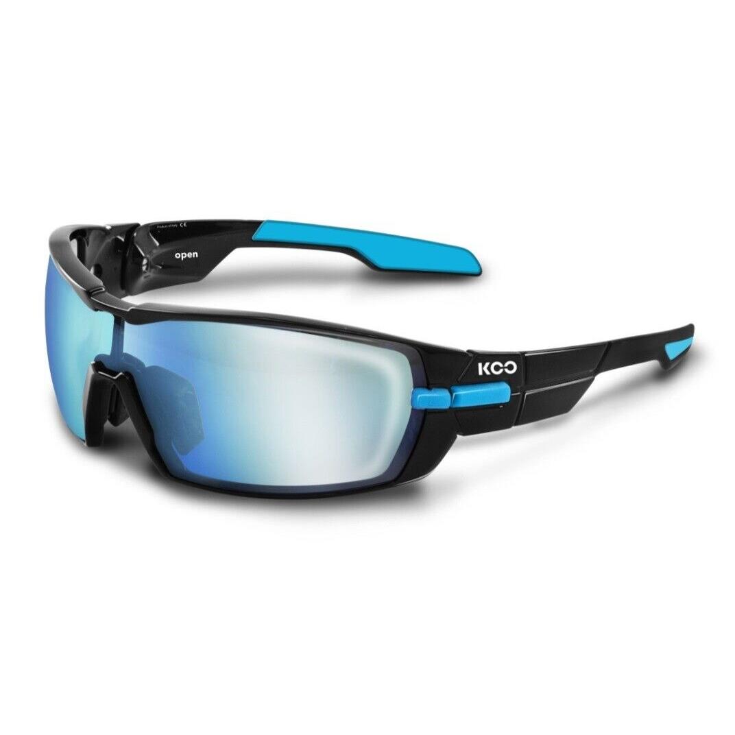 Koo Open Cycling Sunglasses Small Black/light Blue Sky/clear Italy Zeiss Kask