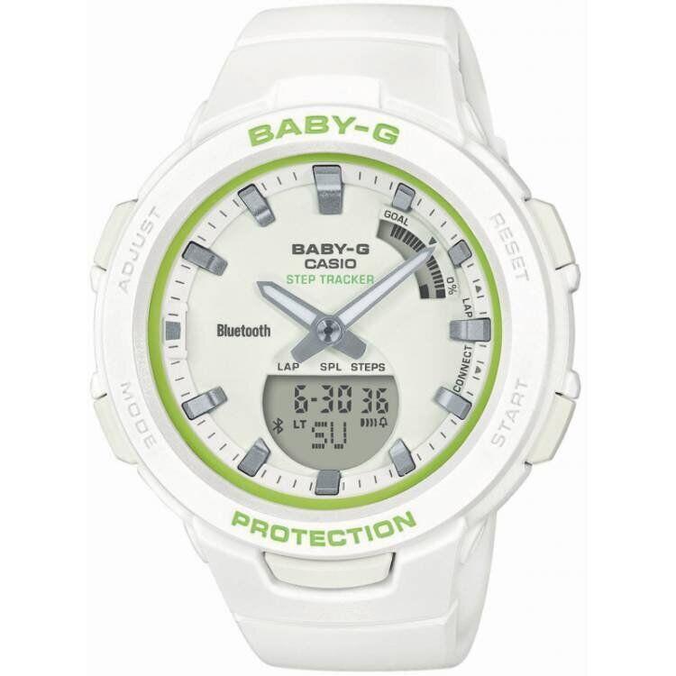 Casio Baby-g G-squad Daily Health Fitness Support White Women Watch BSA-B100SC7A