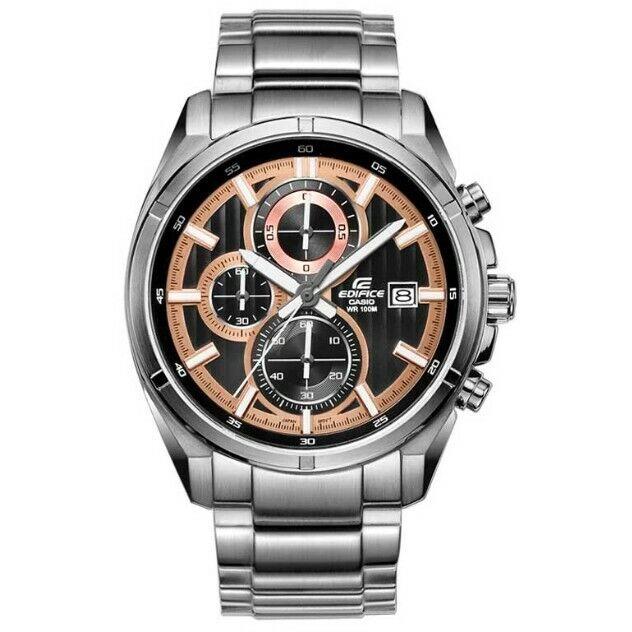 Casio Edifice 1/10 Second Chronograph Mineral Glass Black and Brown EFR-532D-1A5