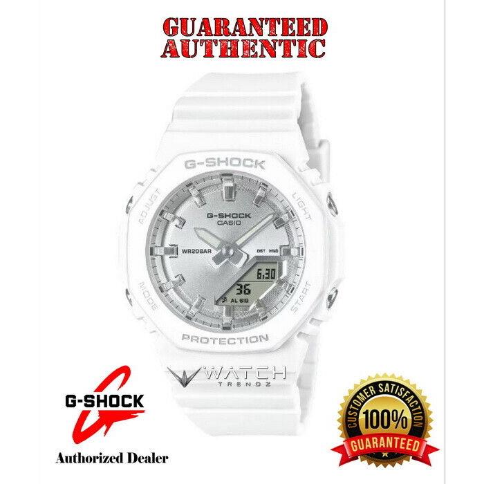 Casio G-shock GMAP2100VA-7A Beach Style Silver Sparkle Dial White Watch