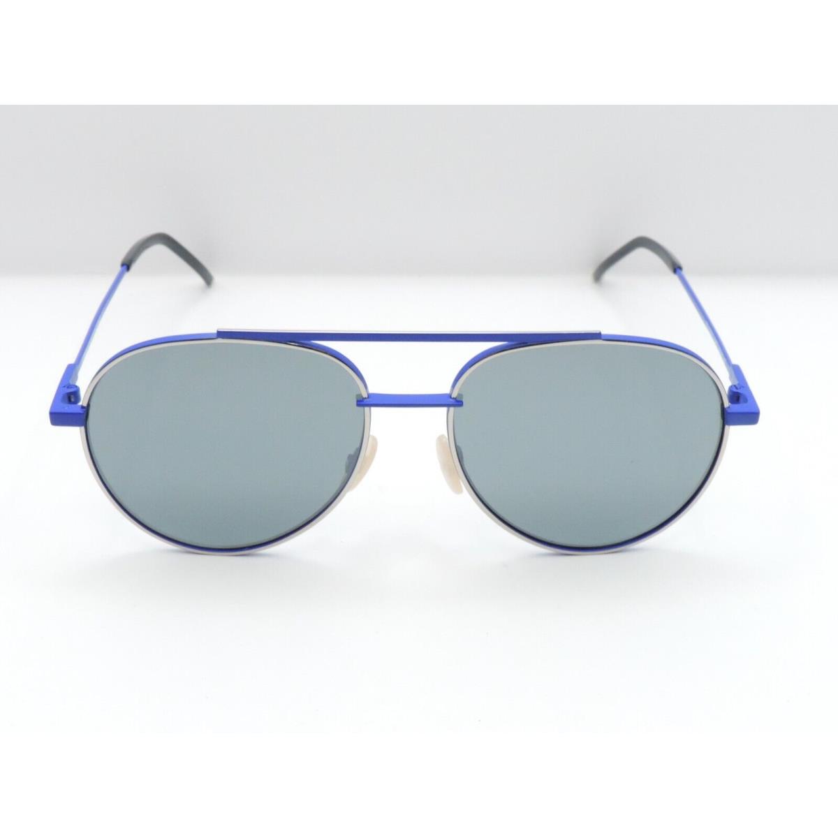 Fendi FF 0222/S Round Unisex Sunglasses PJPT4 Blue 56-16-145