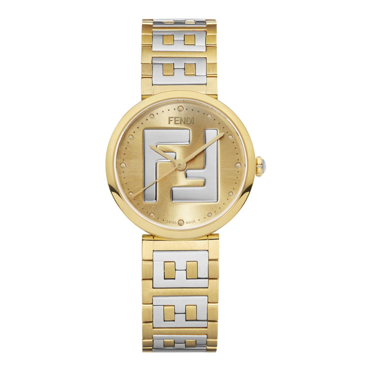 Fendi Womens Two Tone 29mm Bracelet Fashion Watch