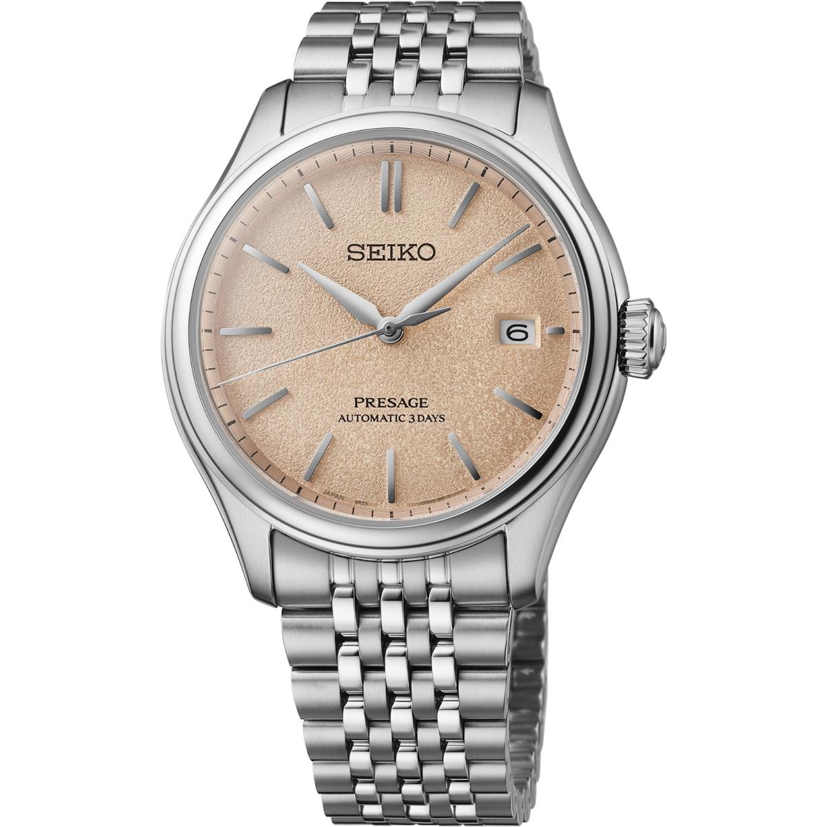 Seiko Presage Classic Series Pink Dial Stainless Men`s Watch SPB467