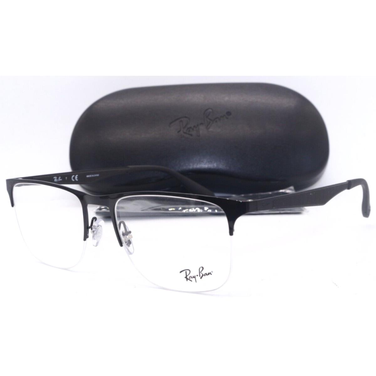 Ray-ban RB6362 2509 Semirimless Matte Black Eyeglasses 55-19