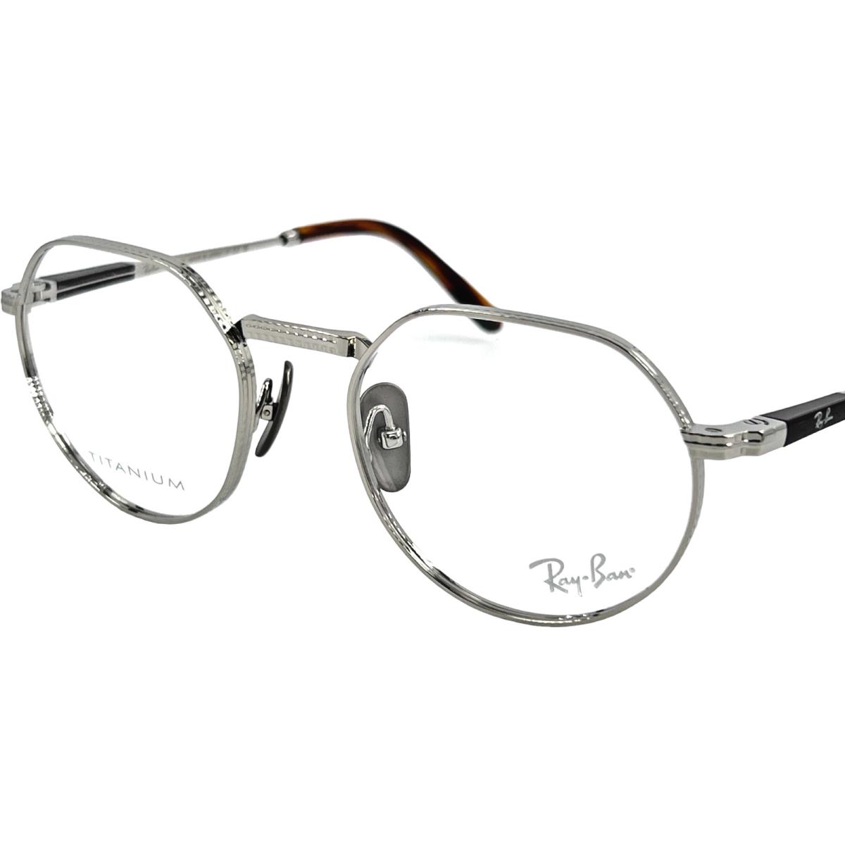 Ray-ban RB8265V Jack II Mens Eyeglass Frame 1224 Silver 51-20 Titanium w Case