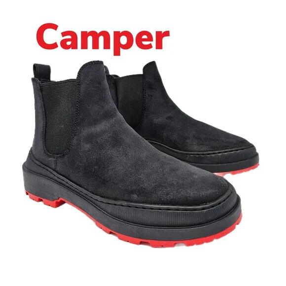 Camper Mens Brown / Black Sport-grade Outpix Round Toe Leather Chelsea