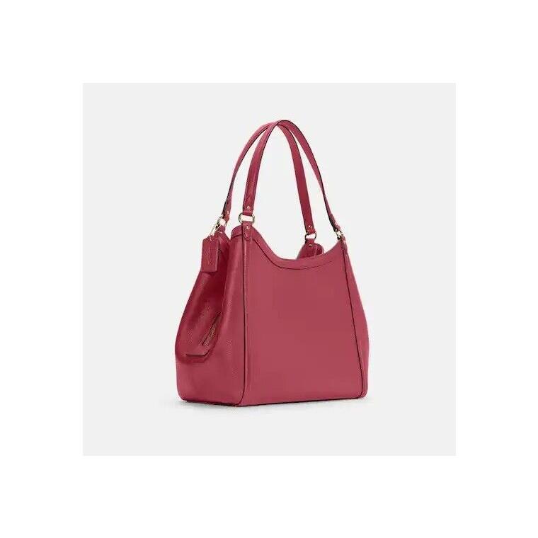 Nwt/coach Pebble Leather Kristy Shoulder/tote/hobo Rouge Rose Pink