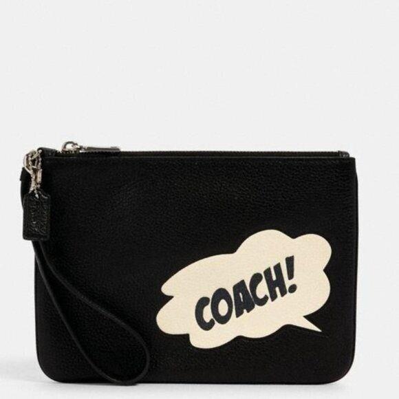 Limited Edition Leather Coach Marvel Gallery Pouch Coach Bubble 2648