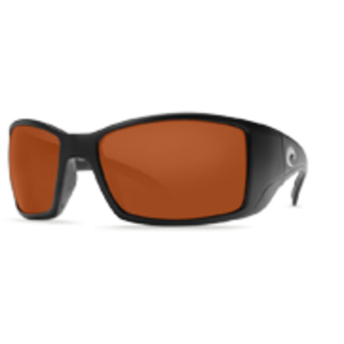 Costa Del Mar Blackfin Sunglasses - Black Frame - Copper Mirror Costa 580 Lens