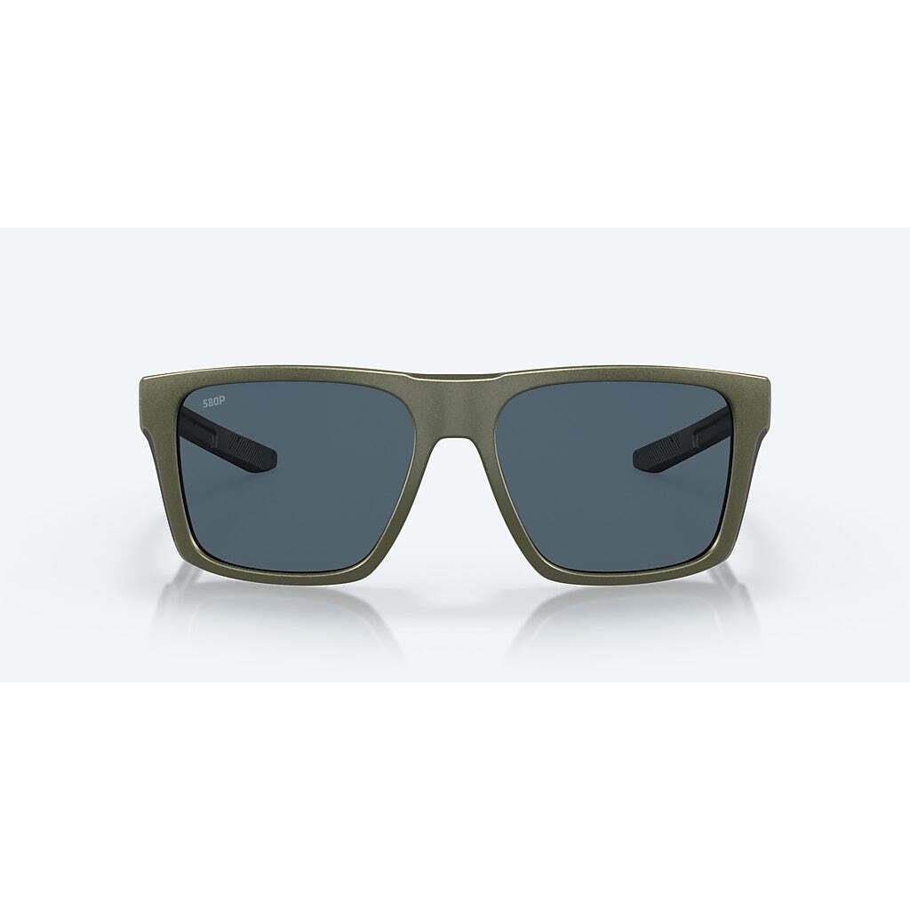 Costa Del Mar Men`s Lido Square Sunglasses Moss Metallic Polarized Grey