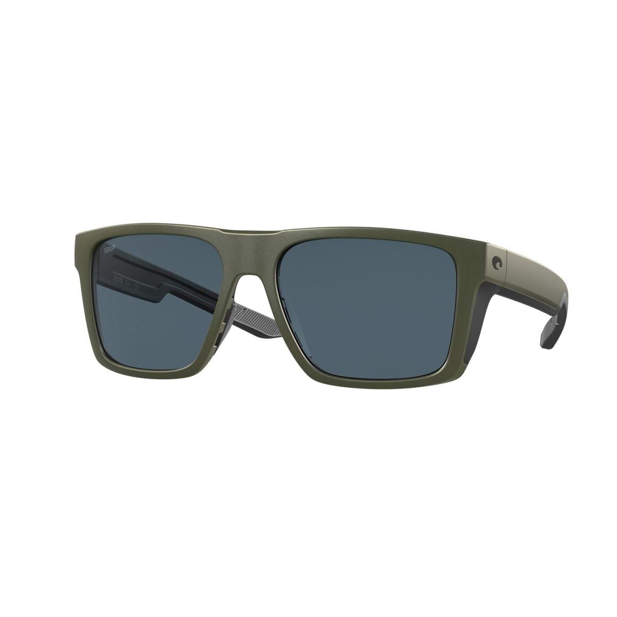 Costa Del Mar Men`s Lido Square Sunglasses Moss Metallic Polarized Grey