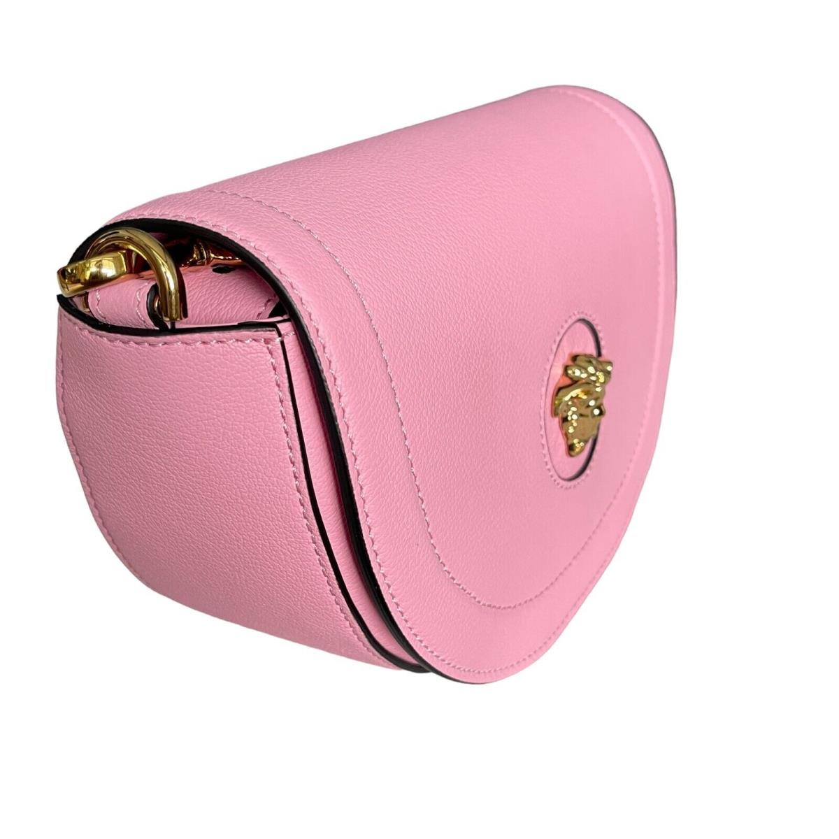 Versace Medusa Pink Pebbled Leather Women`s Shoulder Bag 1013350