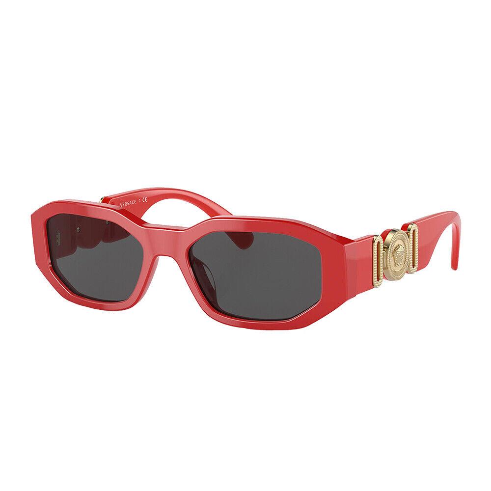 Versace VK 4429U 506587 Red Plastic Irregular Sunglasses Grey Lens