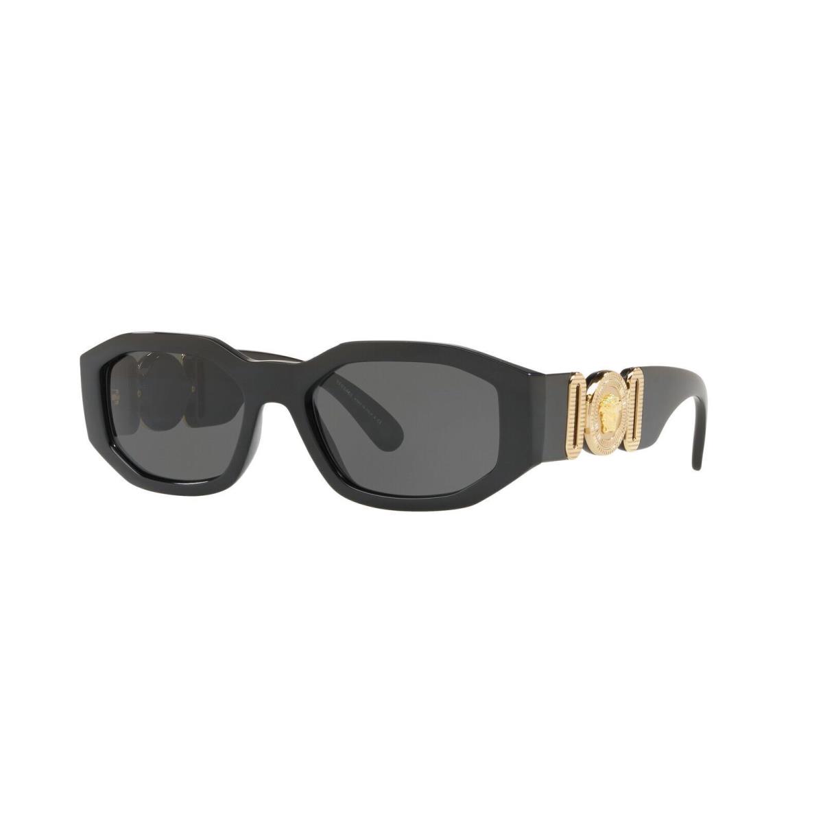 Versace Sunglasses VE4361F GB187 53mm Black / Dark Grey Lens