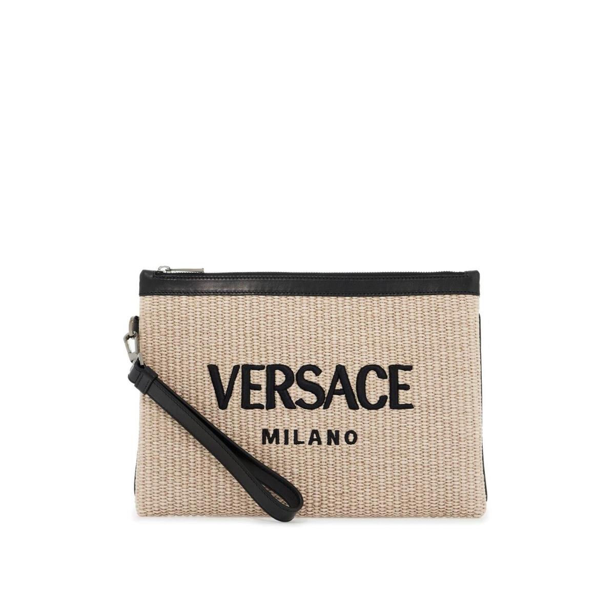 Versace Raffia Pouch For