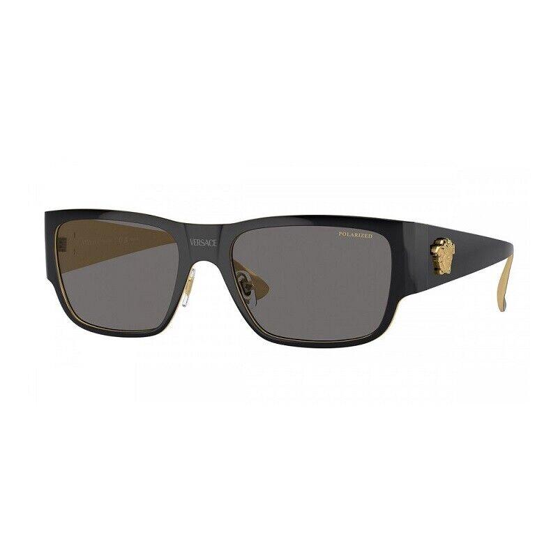 Versace VE2262 143381 Black/dark Grey Polarized 56-18-140 Sunglasses