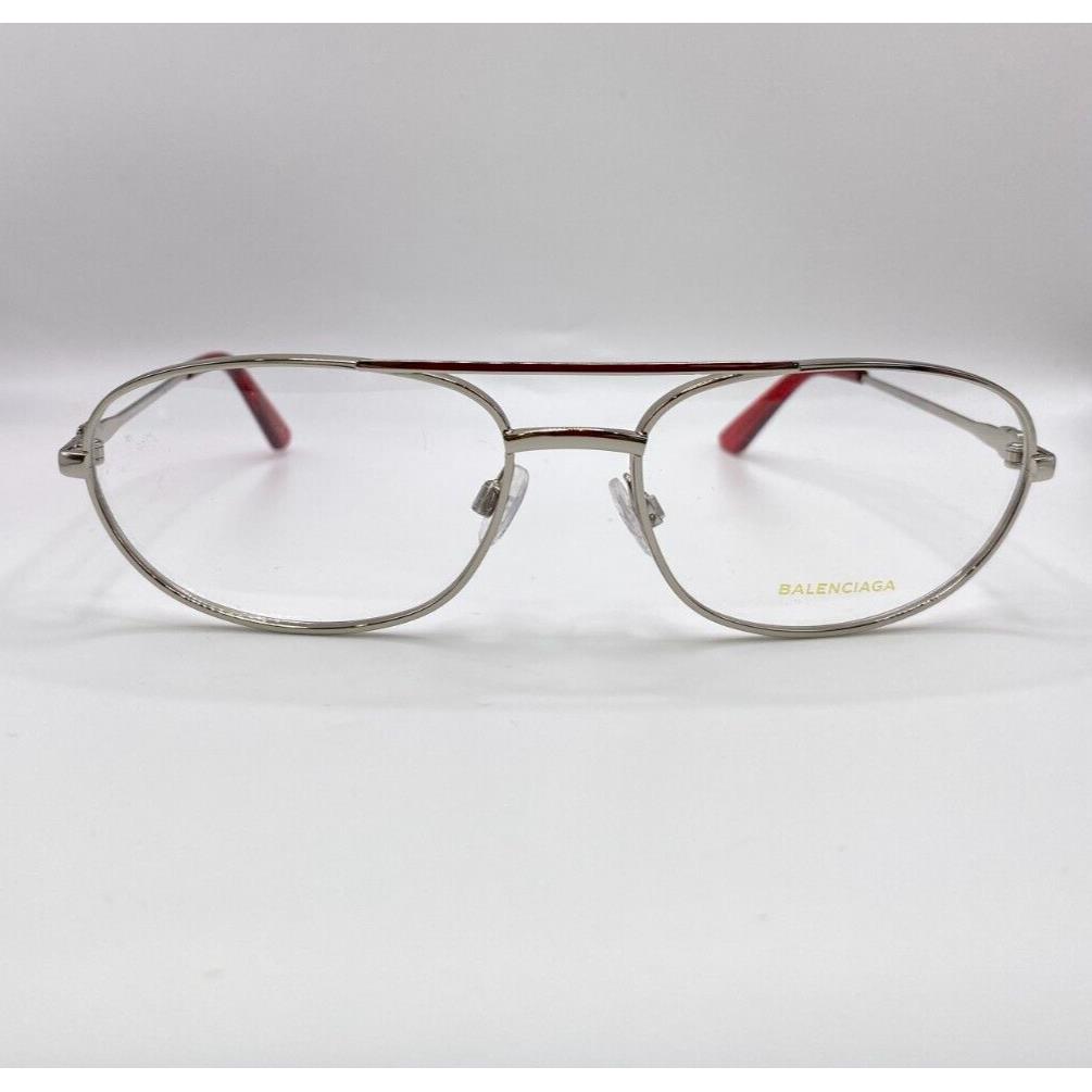 Balenciaga BA 5091 016 Silver Metal Aviator Eyeglasses Frame 58-17-140