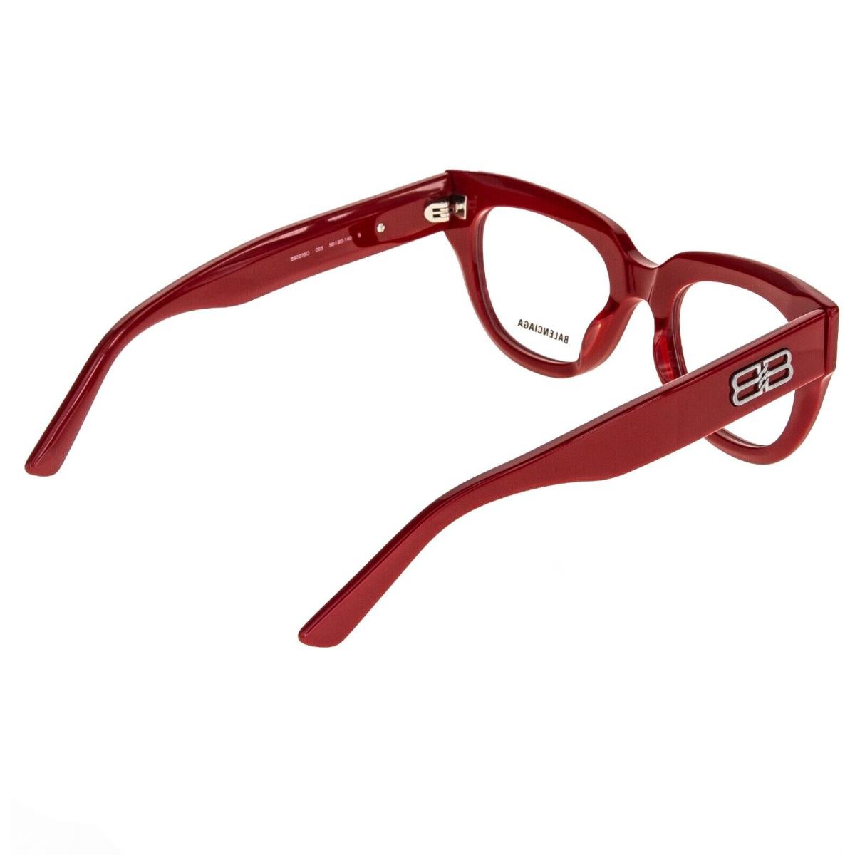 Balenciaga 0239 Red Bold BB Logo Eyeglasses 50mm BB0239O Optical Frame 003