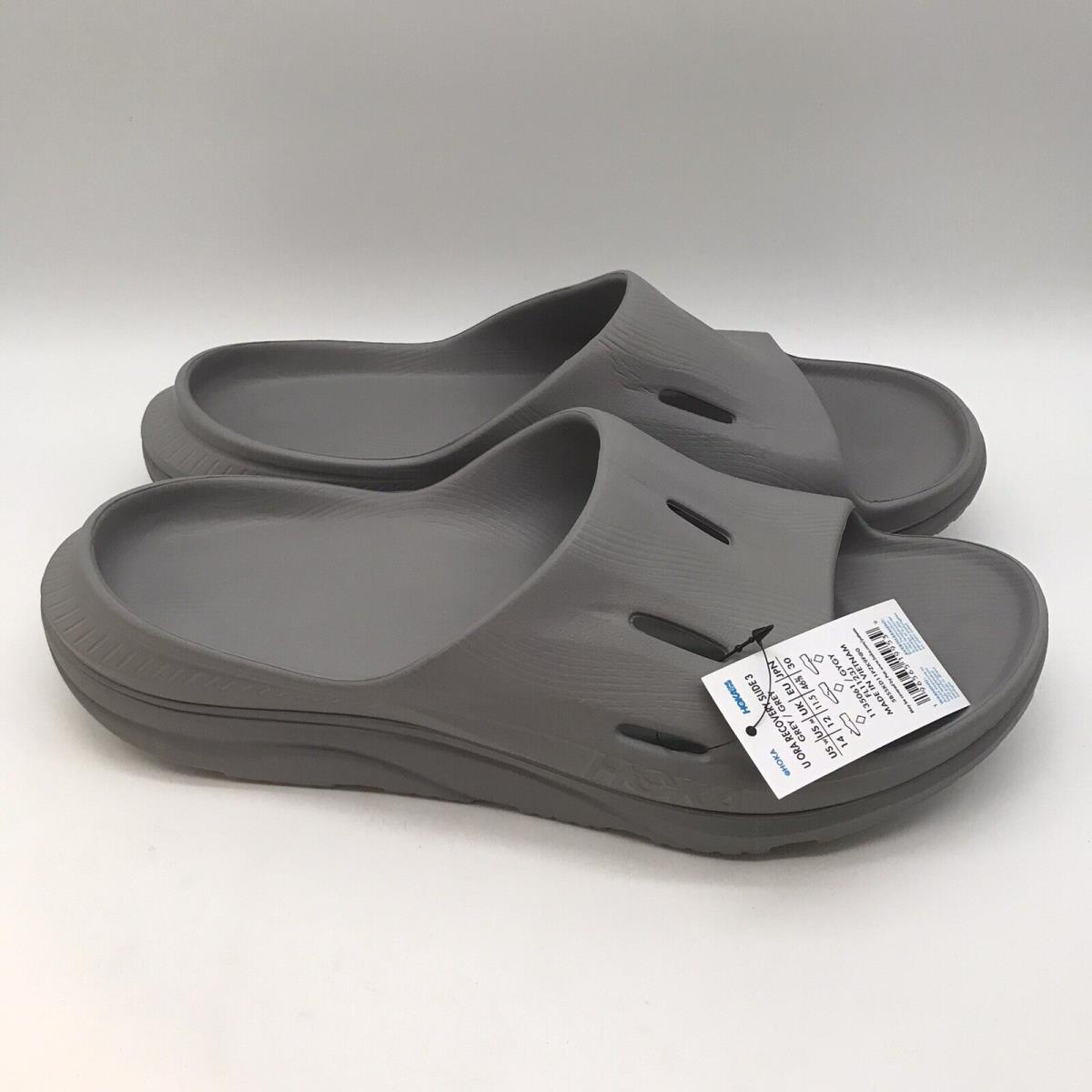Hoka Ora Recovery Slide 3 Men`s 12 Women`s 14 Gray Comfy Eva Recovery Sandals