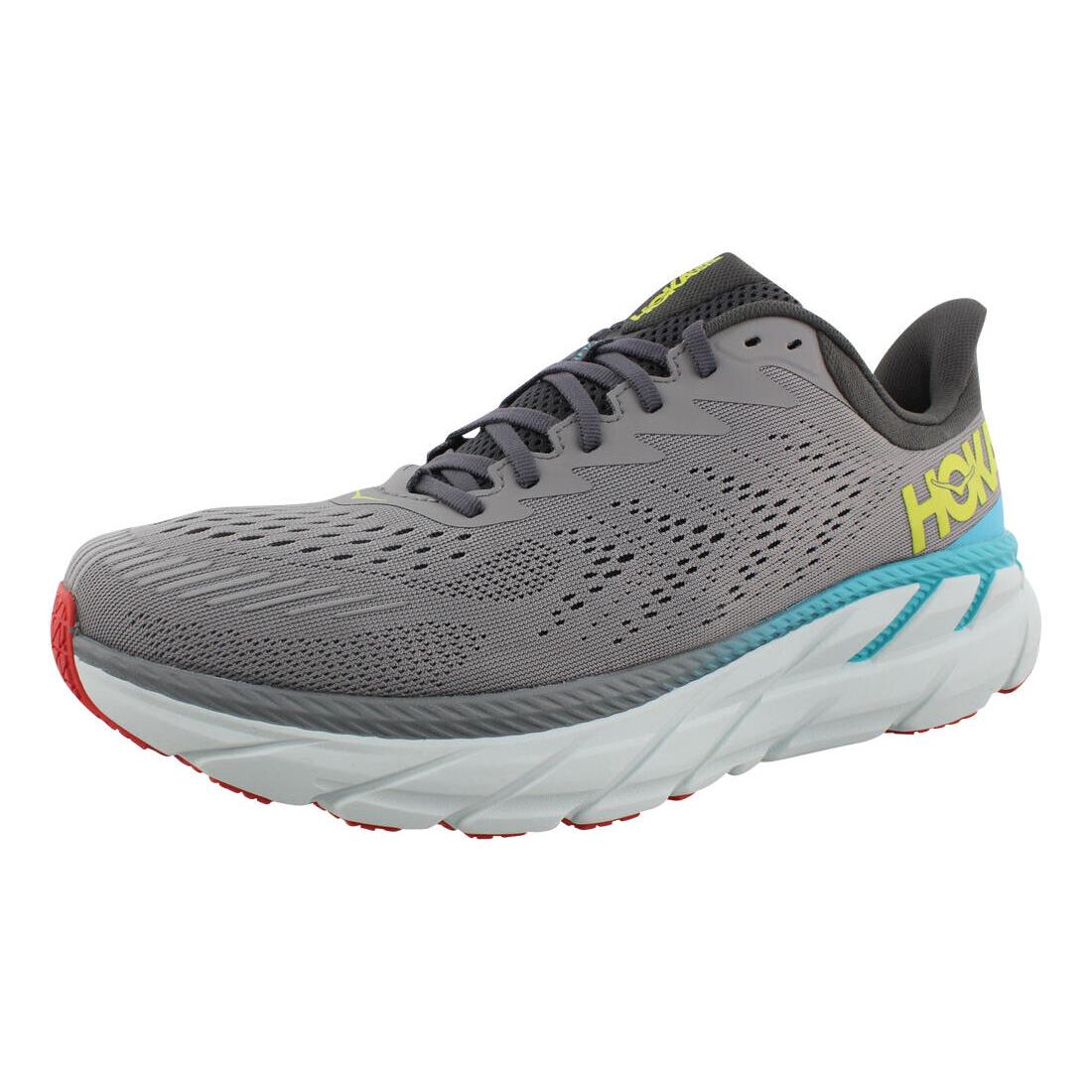 Hoka One One Clifton 7 Mens Shoes Size 9.5 Color: Wild Dove/dark Shadow - Gray, Main: Grey