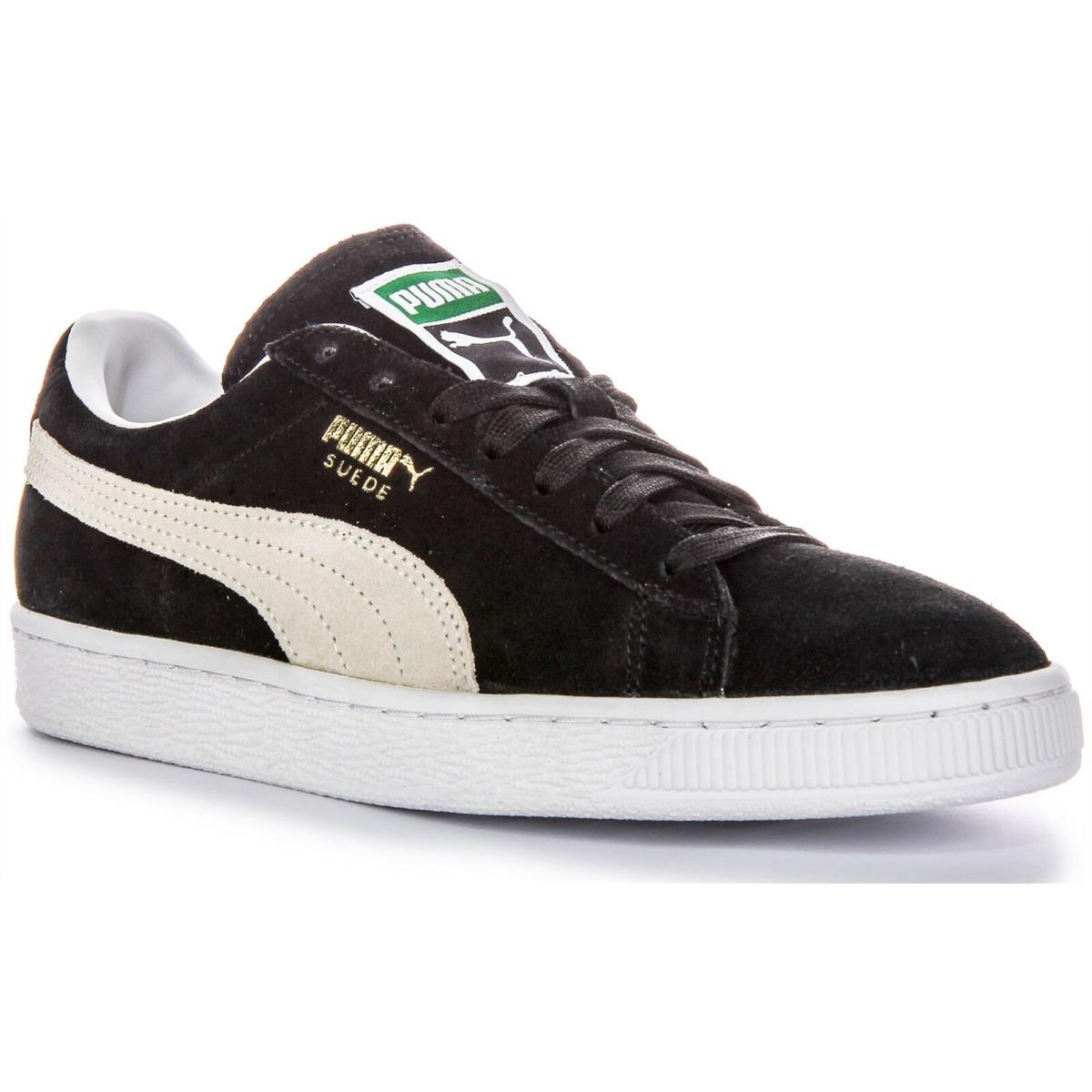 Puma Suede Classic+ Iconic Timeless Design Mens Sneaker Black White US 6 - 13 - BLACK WHITE