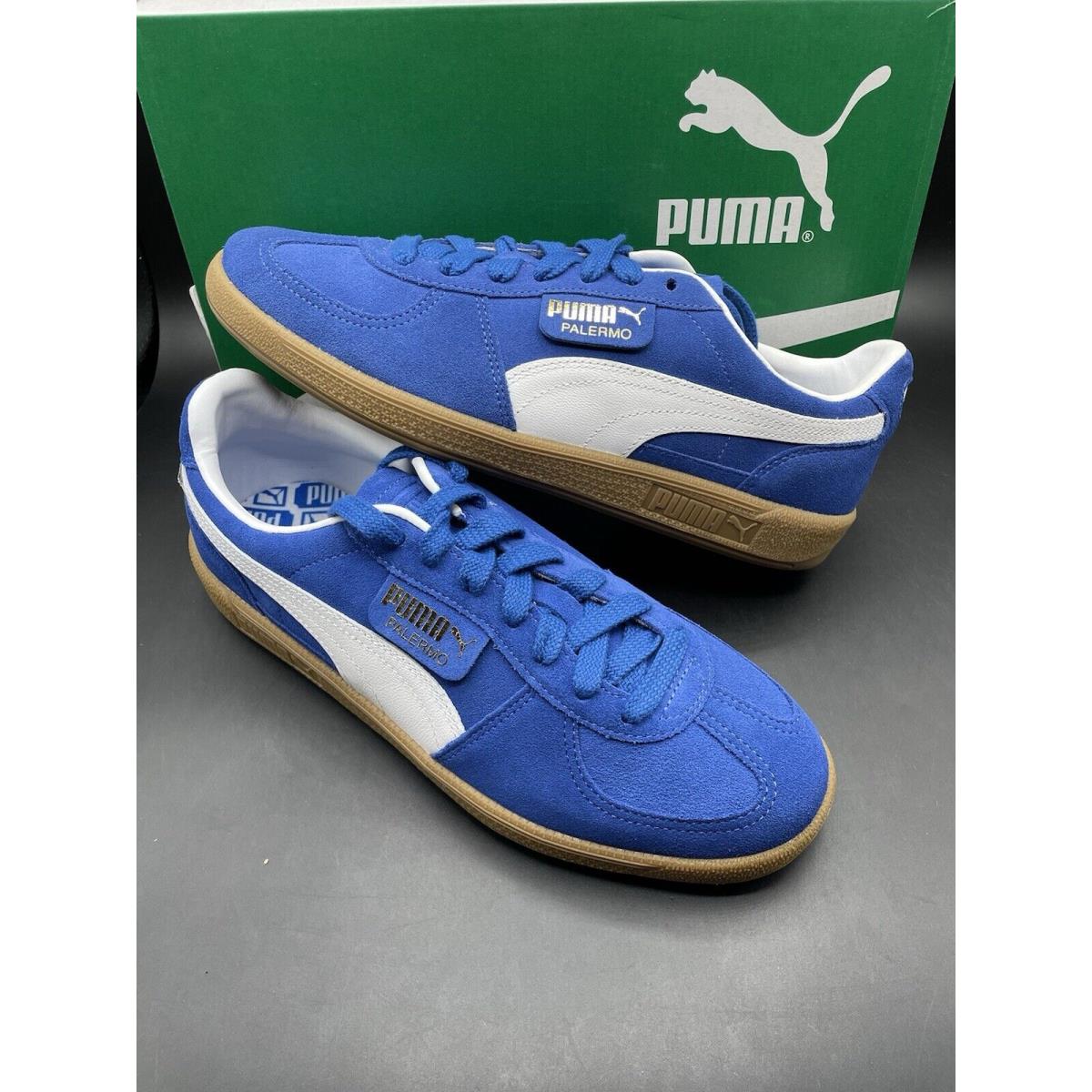 Puma Palermo Lace Up Mens Size 9.5 Blue Sneakers Casual Shoes 396463 07