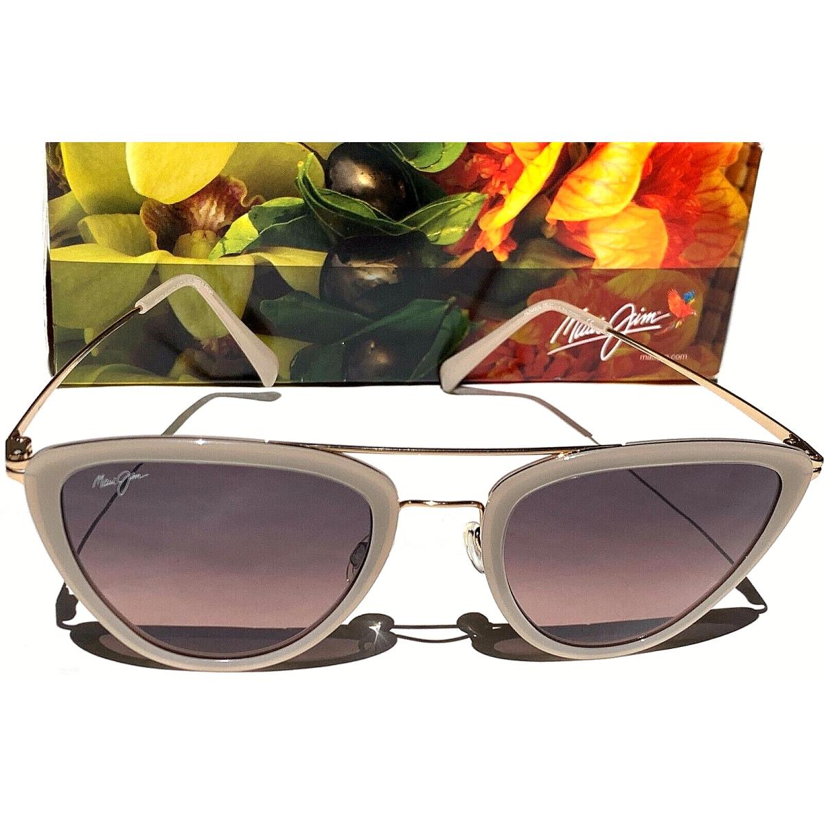 Maui Jim Hunakai Gold Milky Almond Polarized Maui Rose Lens Sunglass RS331-05