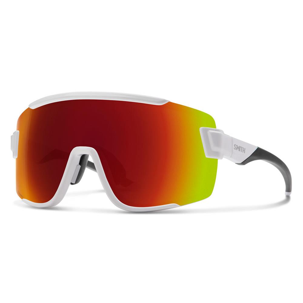 Smith Wildcat Sunglasses +bonus Lens+ Protective Hard Case+ Lifetime Warranty White / Red Mirror ChromaPop + Clear