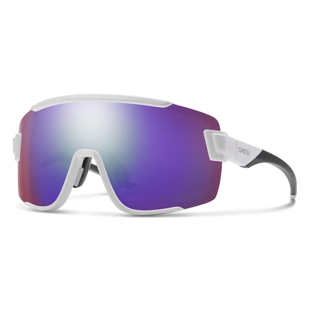 Smith Wildcat Sunglasses +bonus Lens+ Protective Hard Case+ Lifetime Warranty White / Violet Mir CP + Clear